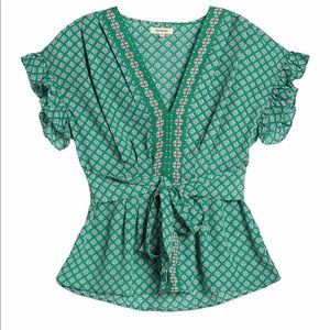 MAX STUDIO Ruffle Sleeve Blouse